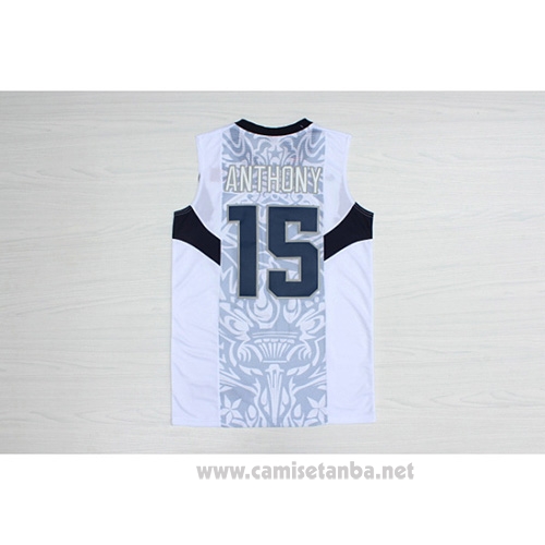 Camiseta USA 2008 Anthony #15 Blanco